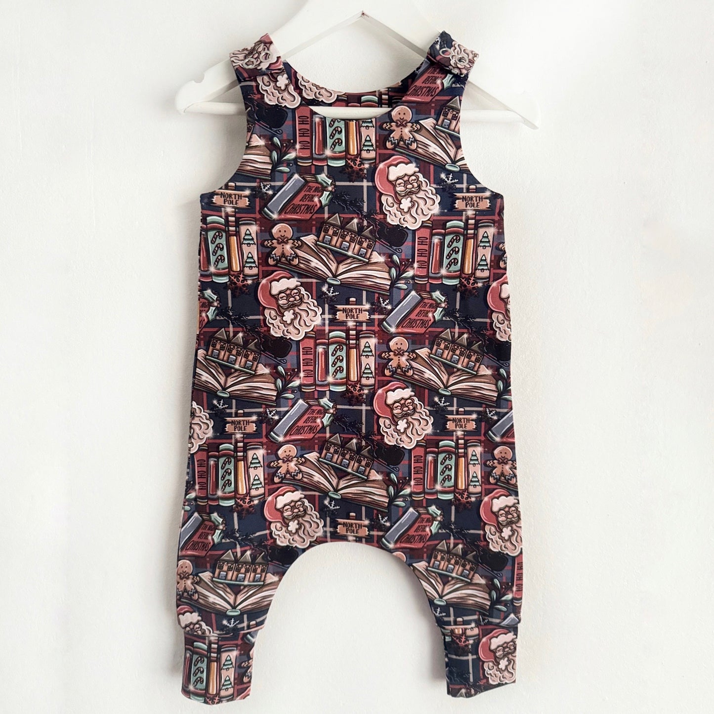 Night Before Christmas Harem Romper 3-6 Months