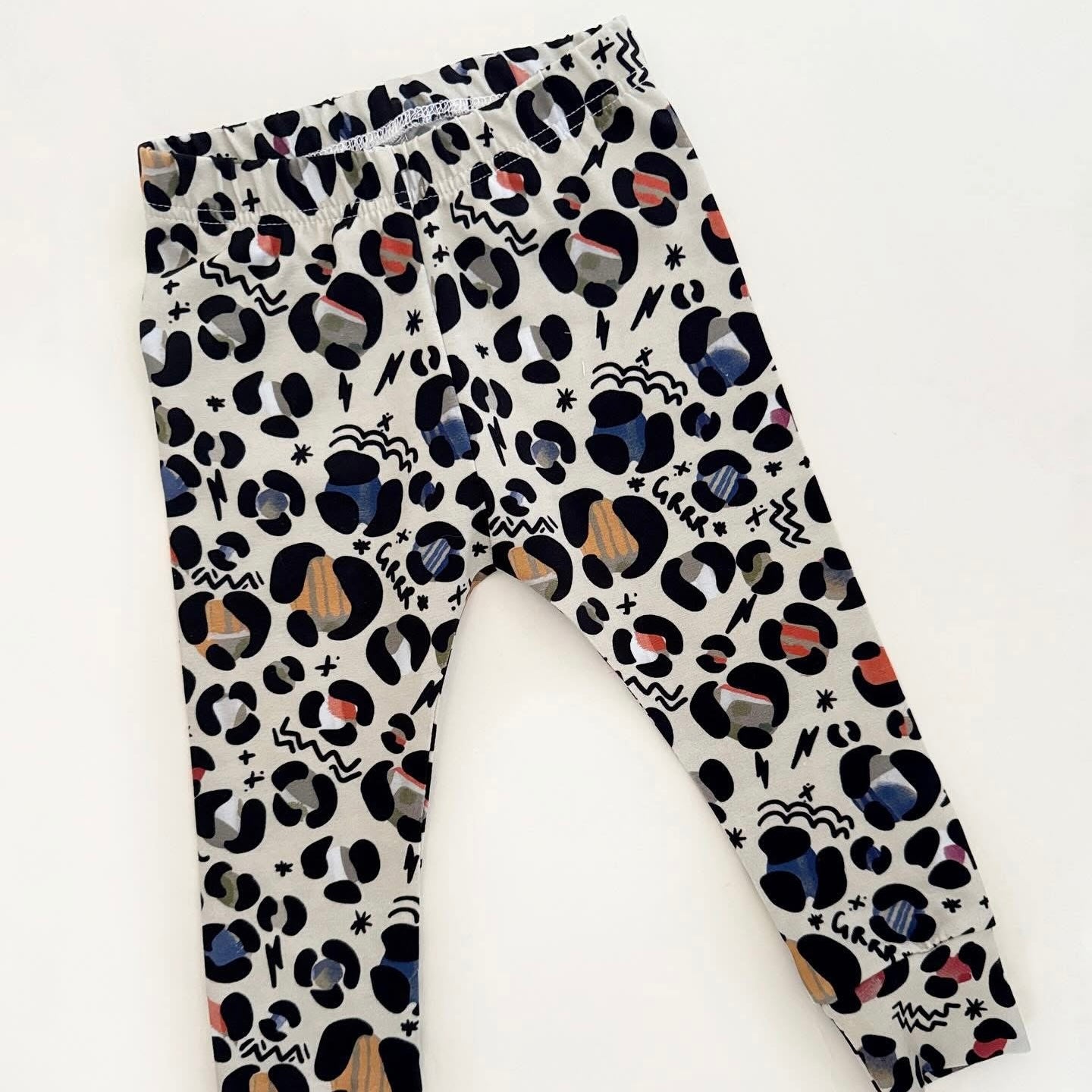 Abstract Leopard Leggings 12-18 Months