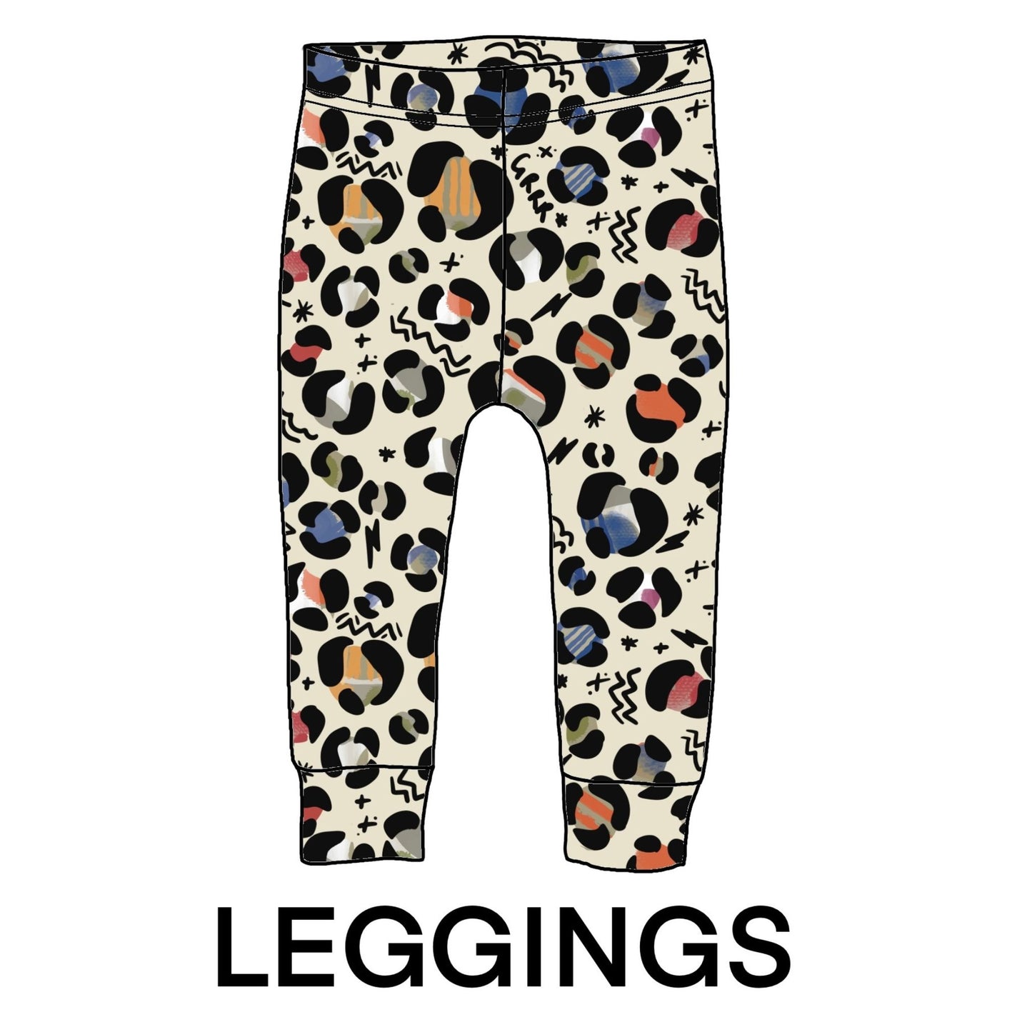 Showing how this fabric will look made up in to Leggings.