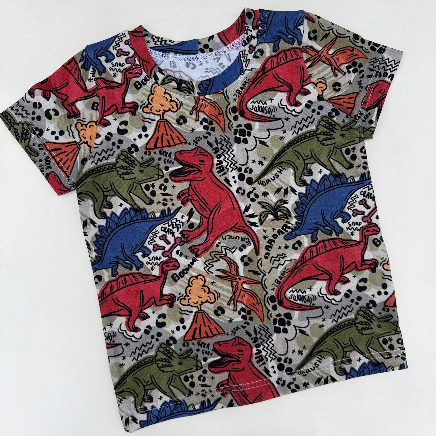Abstract Dino Short Sleeves T-shirt 18-24 Months