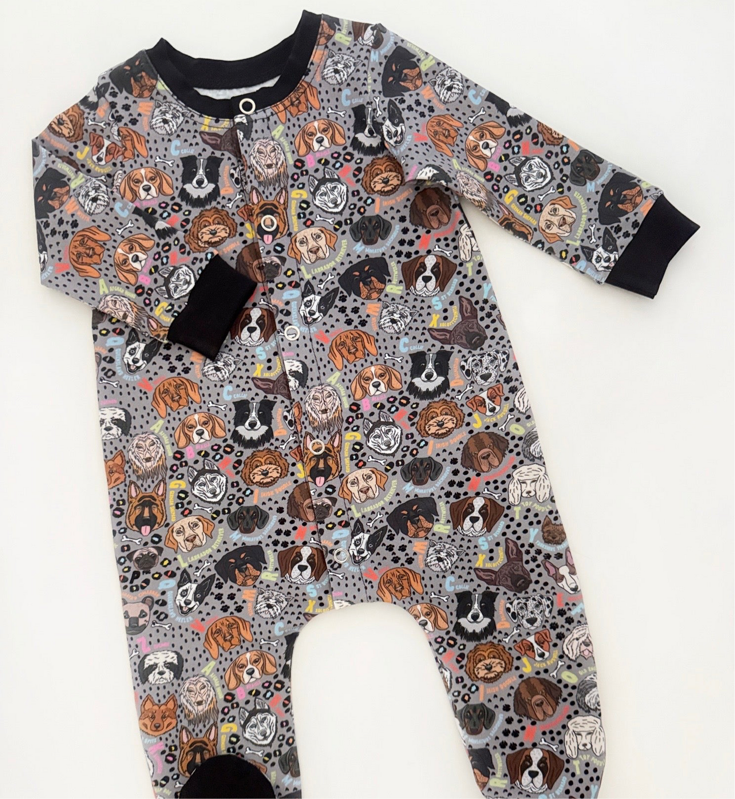 Dog Alphabet Babygrow