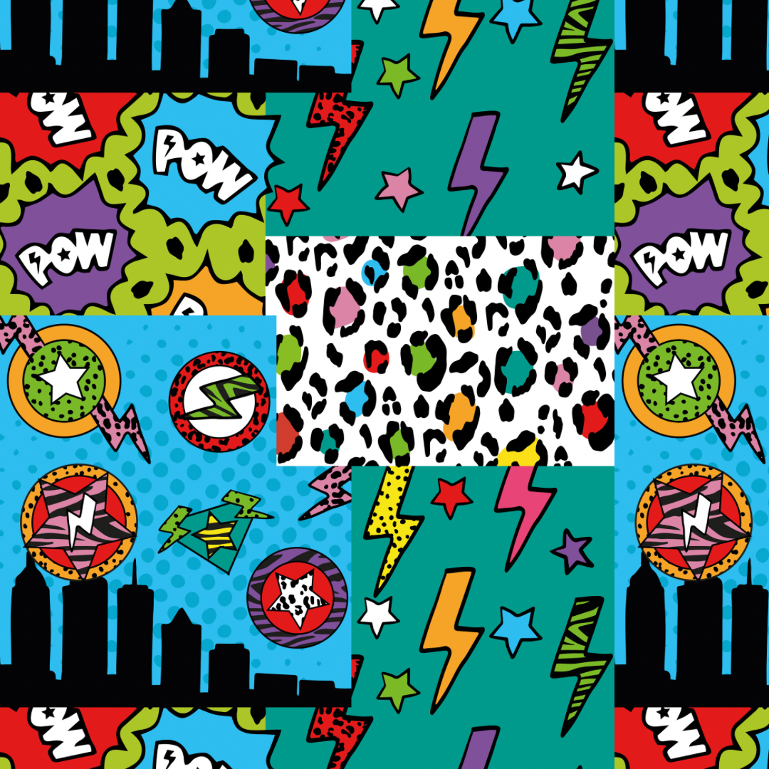 Superhero Patchwork Shorts