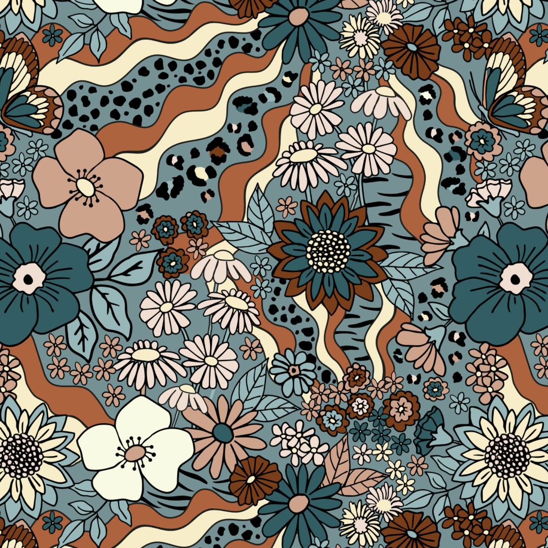 Vintage Floral Circle Skirt