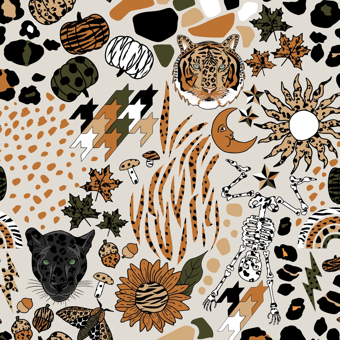 Autumn Wild Mix Circle Skirt