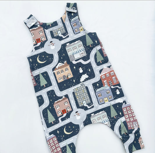 Let It Snow Harem Romper 3-6 Months