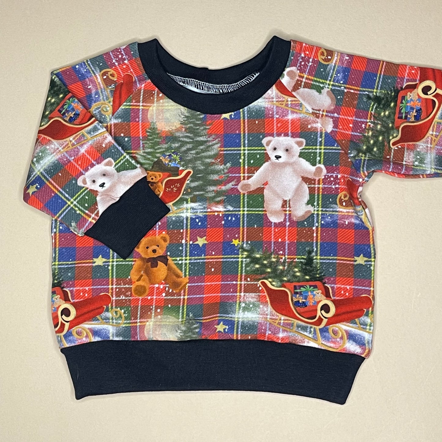 Tartan Teddies Sweatshirt 0-3 Months