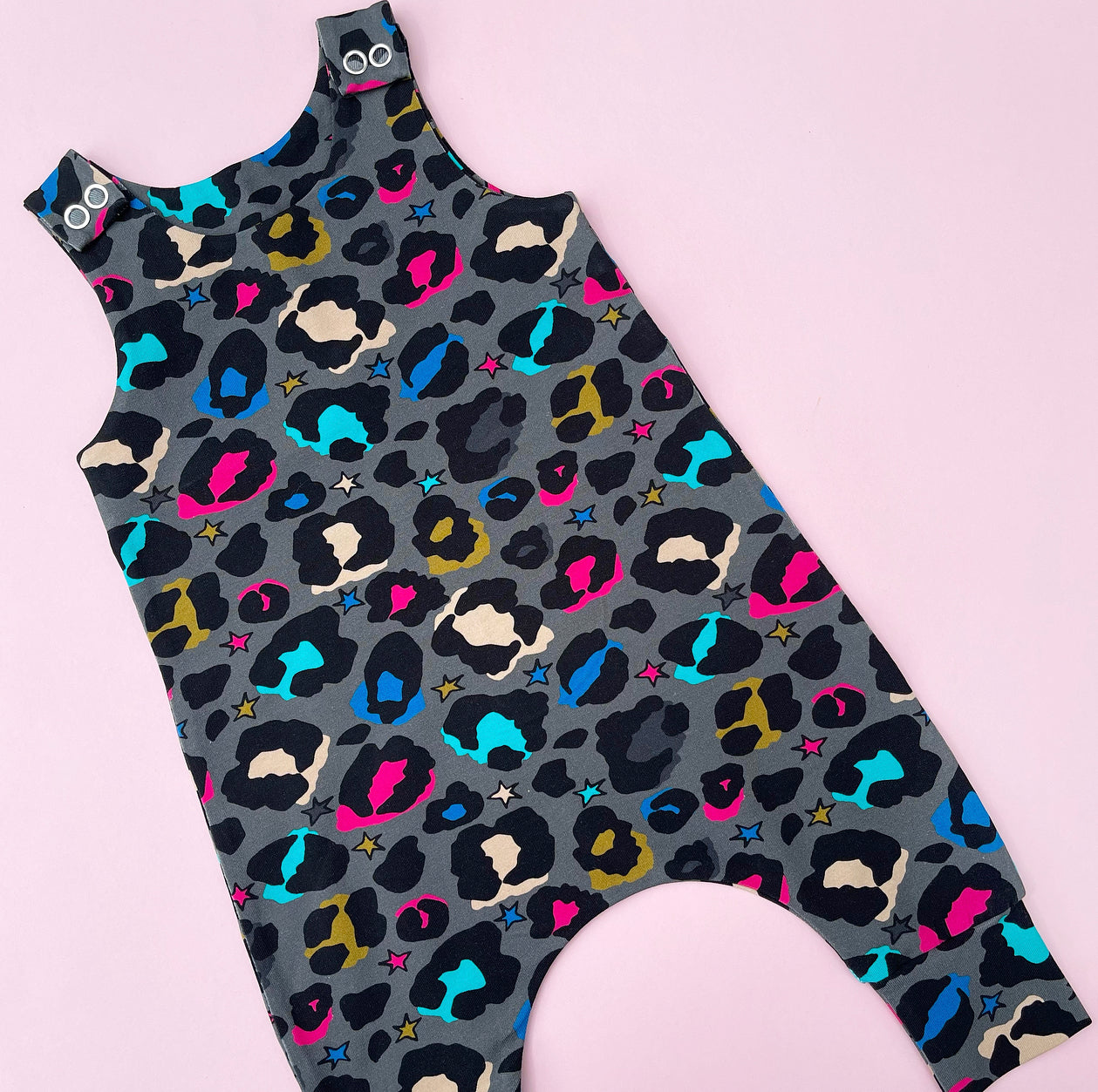 Show Time Leopard Harem Romper 3-6 Months