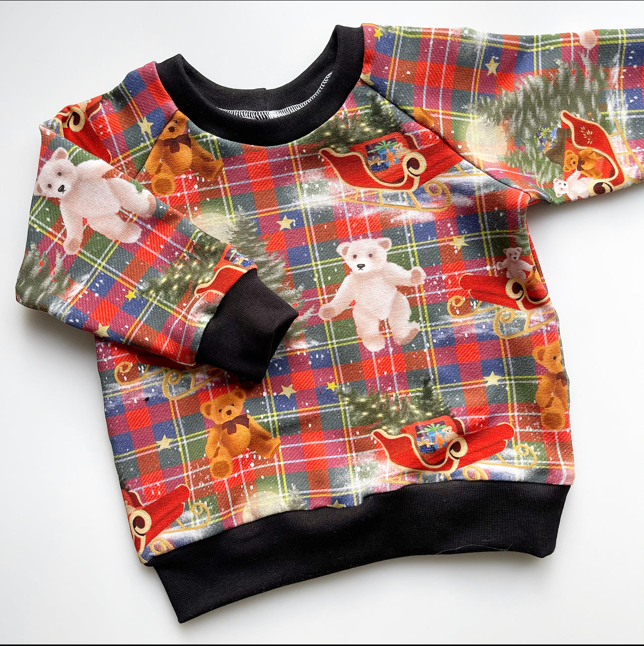 Tartan Teddies Sweatshirt 6-9 Months