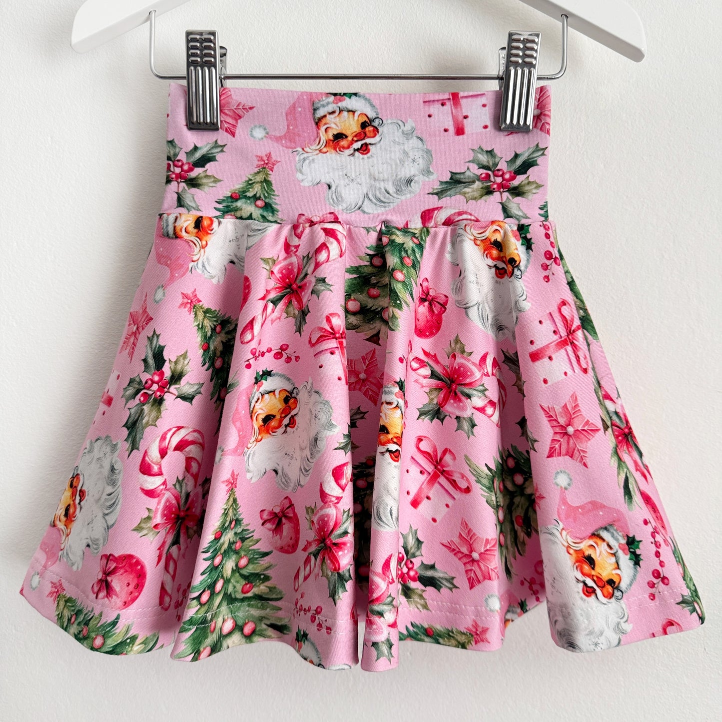 Pink Christmas Circle Skirt 2-3 Years