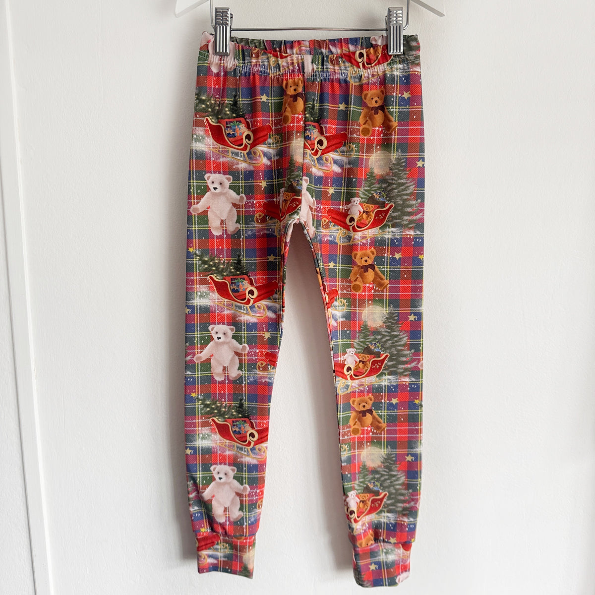 Tartan Teddies Leggings 4-5 Years