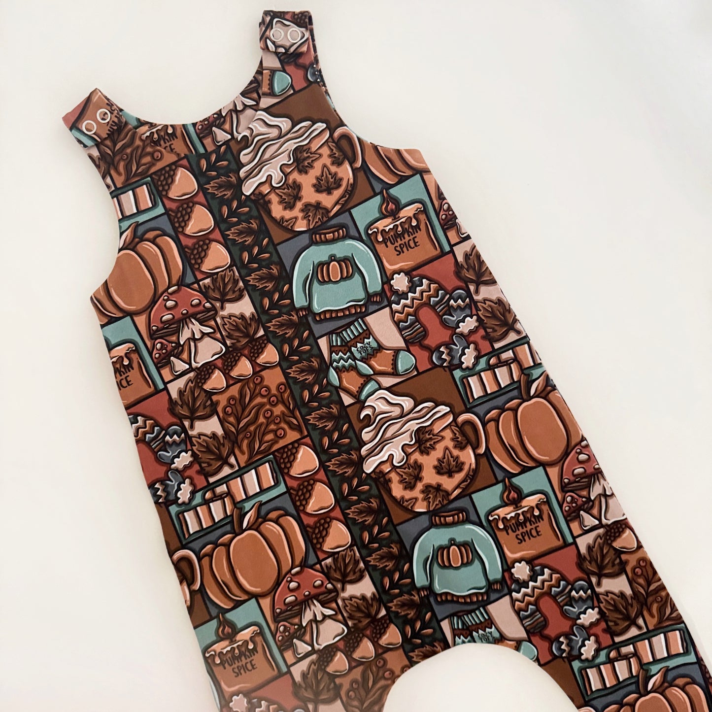 Autumn Patchwork Harem Romper 18-24 Months