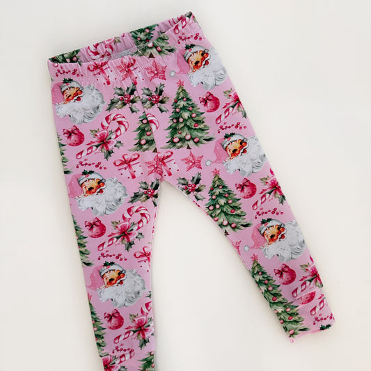 Pink Christmas Leggings 12-18 Months