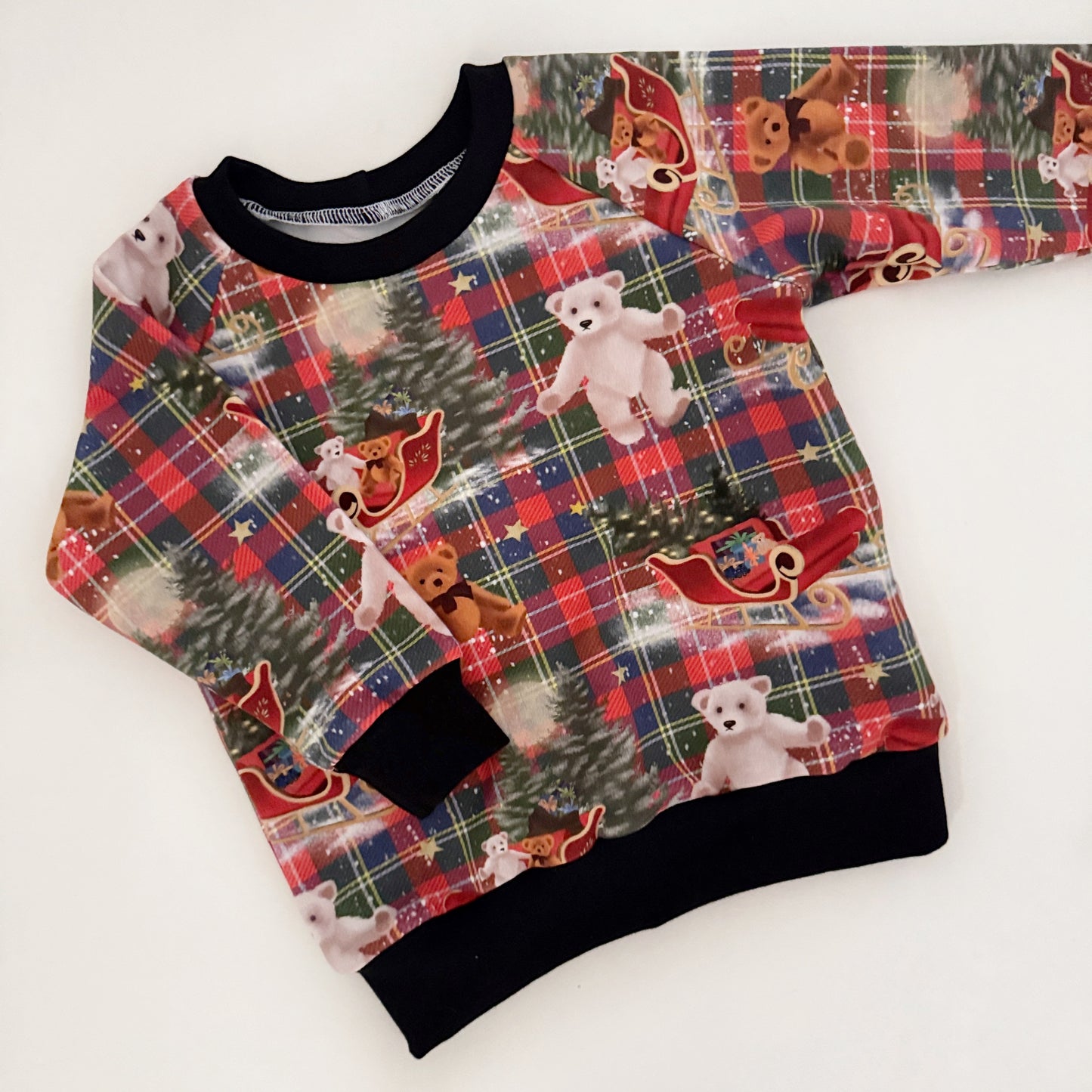 Tartan Teddies Sweatshirt 9-12 Months