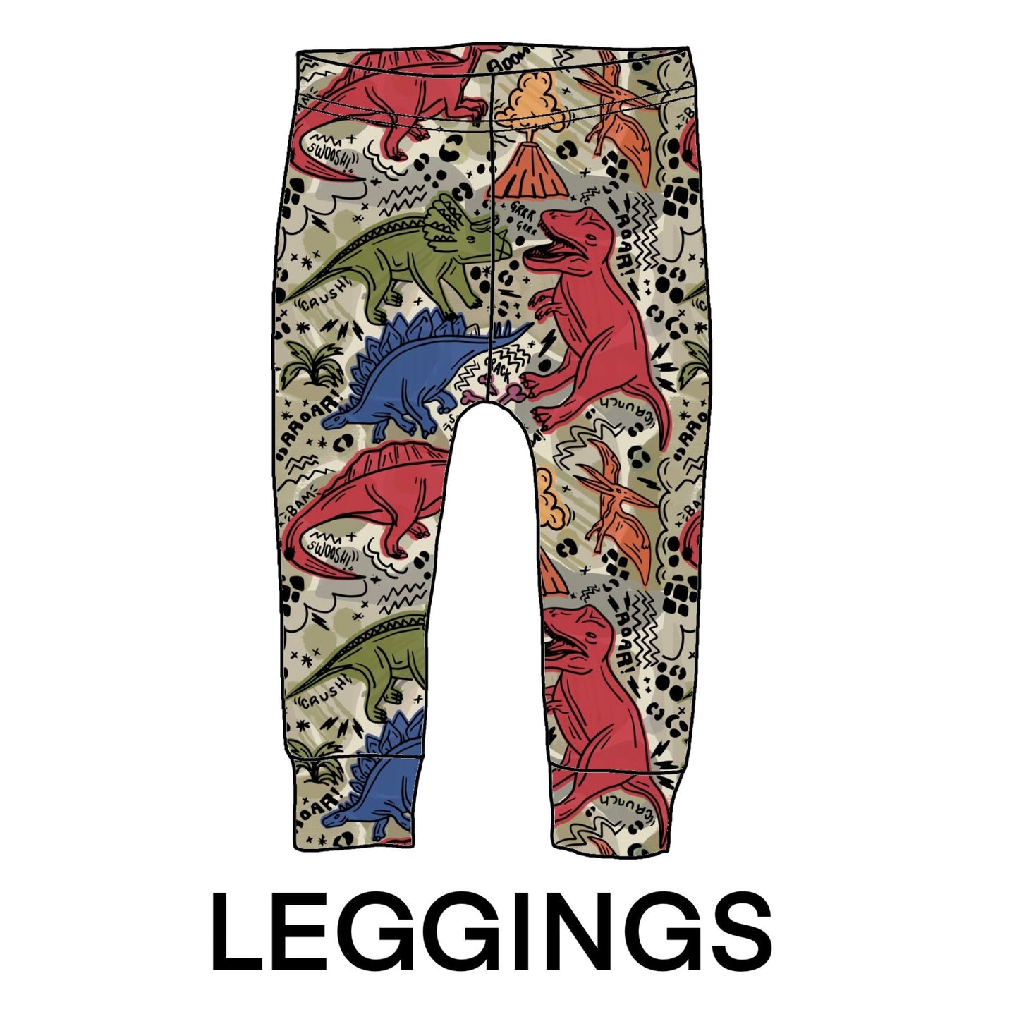 Showing how this fabric will look made up in to Leggings.