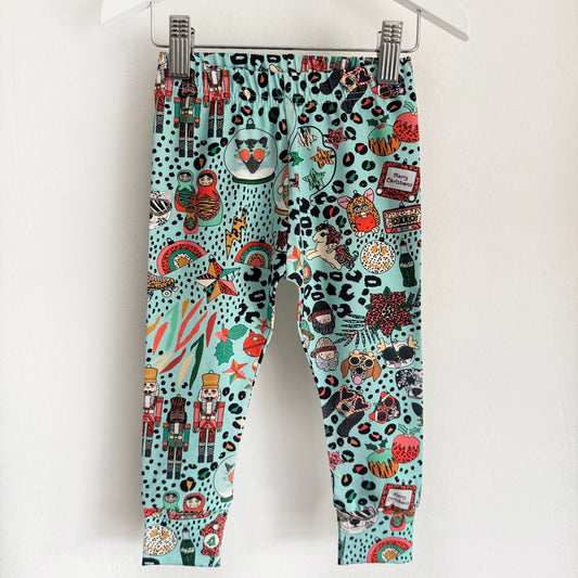 Christmas Wild Mix Leggings 9-12 Months