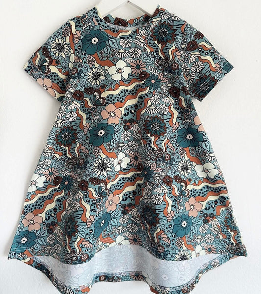 Vintage Floral T-Shirt Dress 2-3 Years