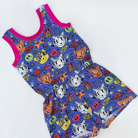 Cosmic Cats Playsuit 2-3 Years