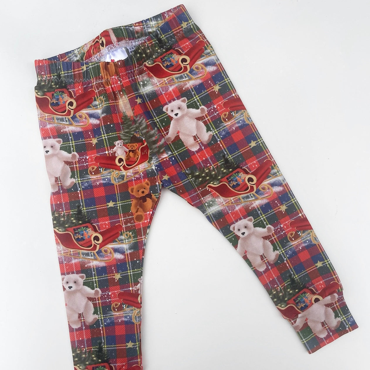 Tartan Teddies Leggings 6-9 Months