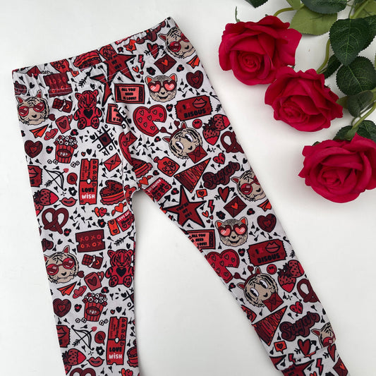 Valentines Leggings 0-3 Months