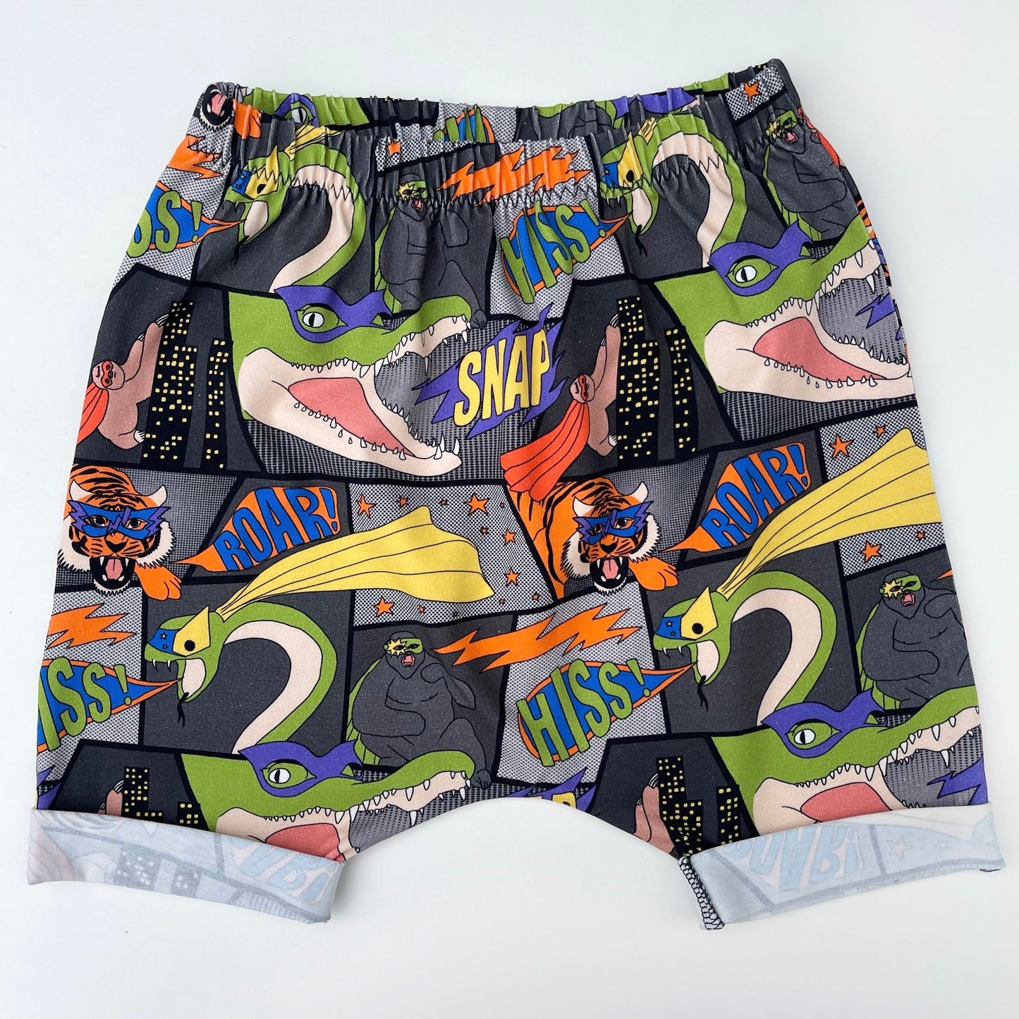 Comic Strip Harem Shorts 12-18 Months