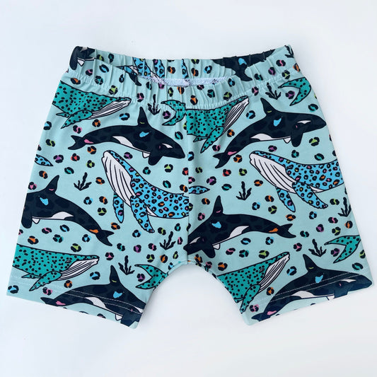 Wild Whales Standard Shorts 12-18 Months