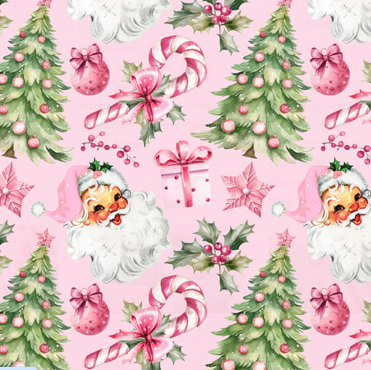 Pink Santa Bib