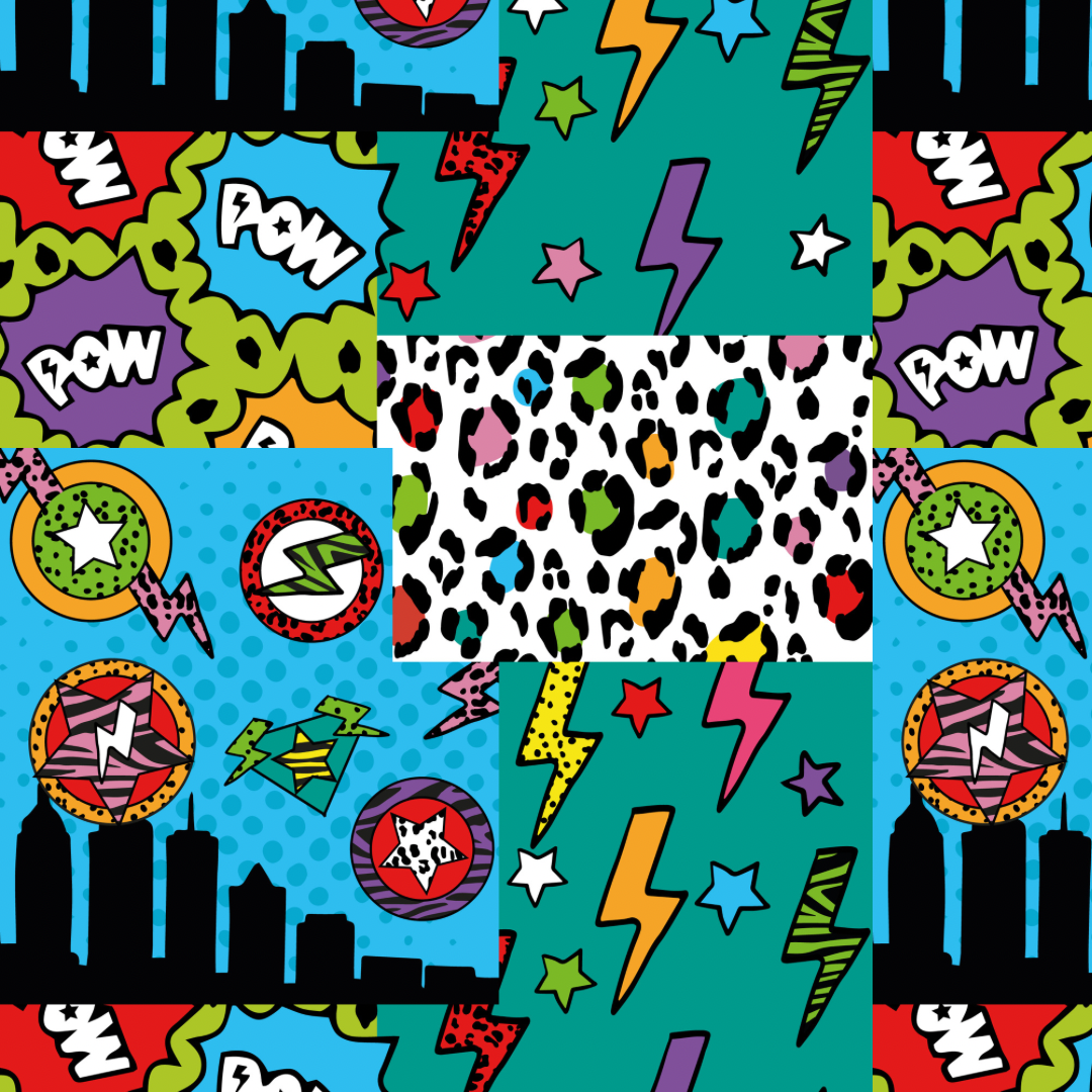 Superhero Patchwork Flares