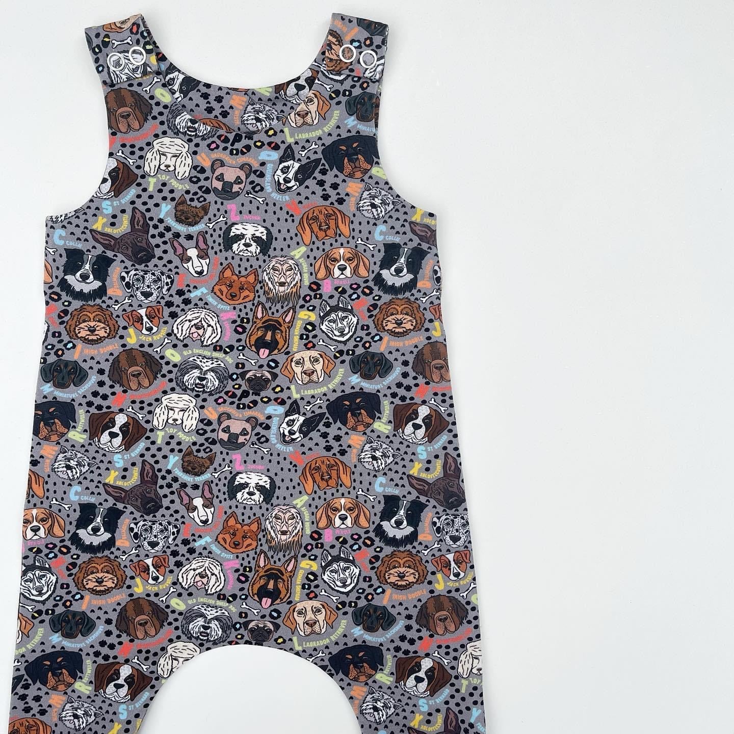 Dog Alphabet Harem Romper 3-6 Months