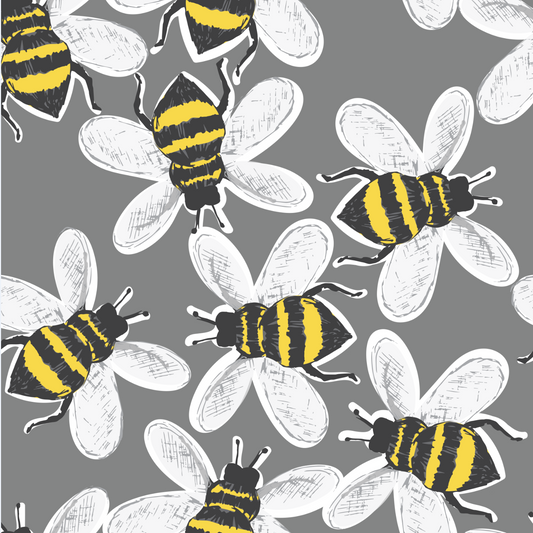 Grey Buzzy Bees Leggings