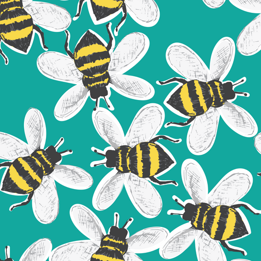 Turquoise Buzzy Bees T-Shirt