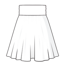 Load image into Gallery viewer, Plain Red Circle Skirt