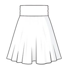 Load image into Gallery viewer, Diagonal Stripes Circle Skirt