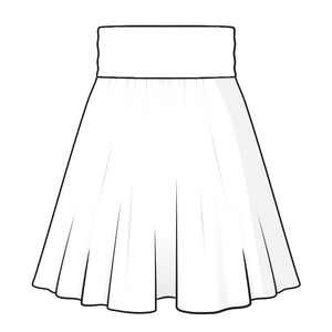 Diagonal Stripes Circle Skirt
