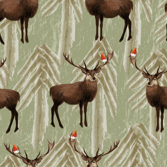 Stag & Robin Circle Skirt