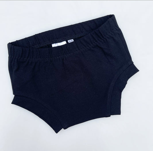 Plain Black Bummies 18-24 Months