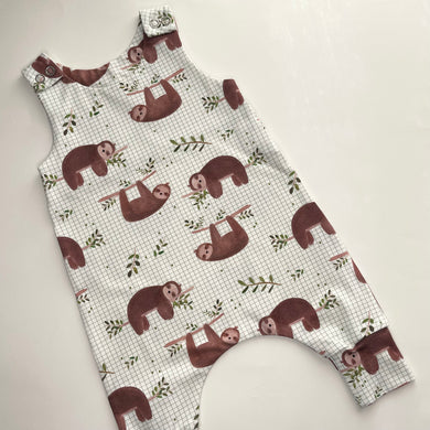 Sloth Harem Romper 0-3 Months