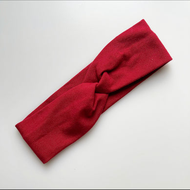 Deep Red Twisted Headband Toddler
