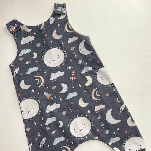 Loved To The Moon And Back Harem Romper 3-6 Months