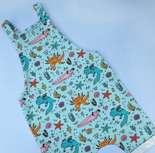 Axolotl Shortie Dungarees 4-5 Years