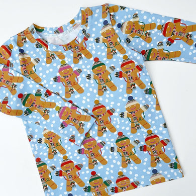 Gingerbread Man Long Sleeved Crew T-Shirt 3-4 Years