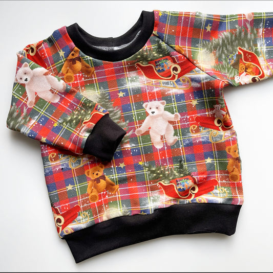 Tartan Teddies Sweatshirt 6-9 Months