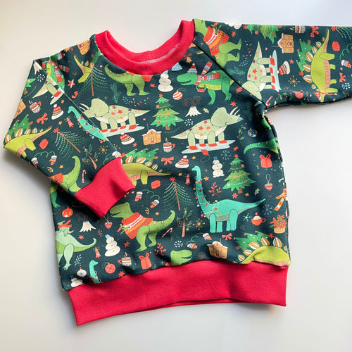 Jurassic Christmas Sweatshirt 9-12 Months