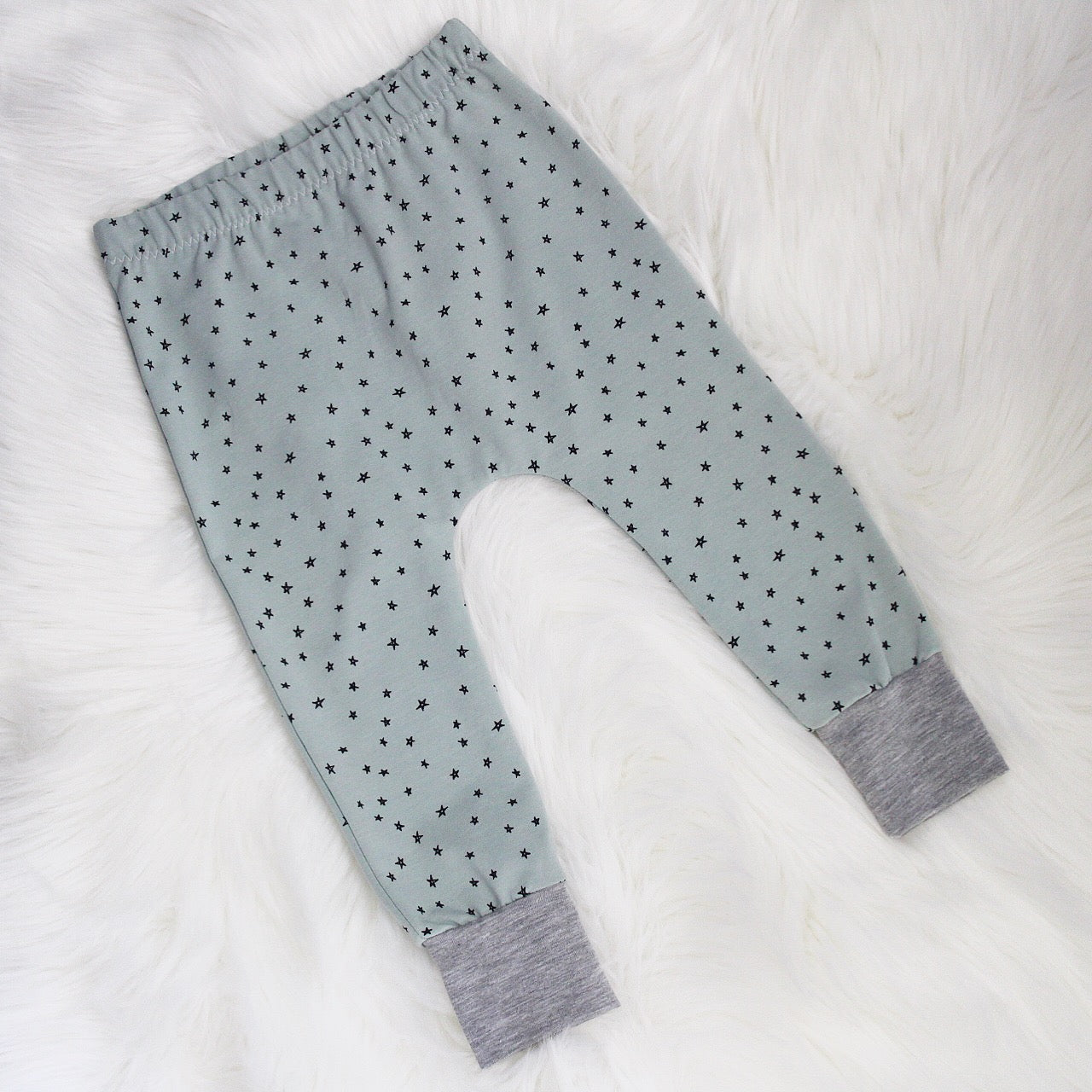 Mint Stars Harems (Grey Cuffs) 12-18 Months