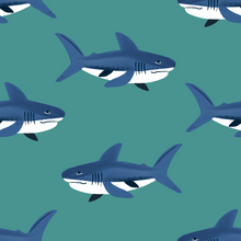 Load image into Gallery viewer, Simply Sharky Shortie Romper